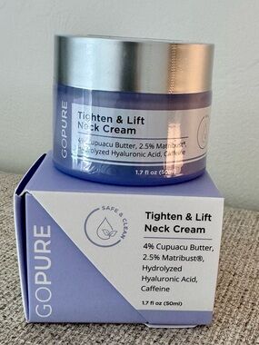 GO PURE -Tighten & Lift Neck Cream.  New in bottles. There are two.